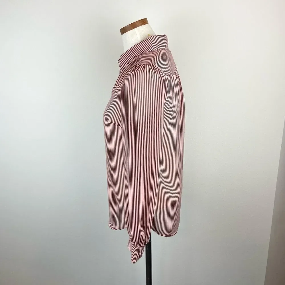 ModCloth Be Buzzworthy Striped Button-Up Top - Picture 5 of 7